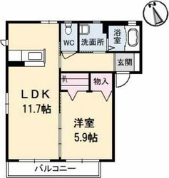 クラヴィエ南昭和　Ｃ棟の物件間取画像